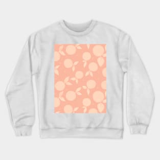 Tangerine pattern - cream and coral Crewneck Sweatshirt